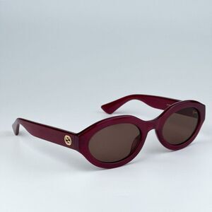 NEW Gucci GG1579S  004 Fuchsia Brown  Unisex Oval Sunglasses GG 1579S